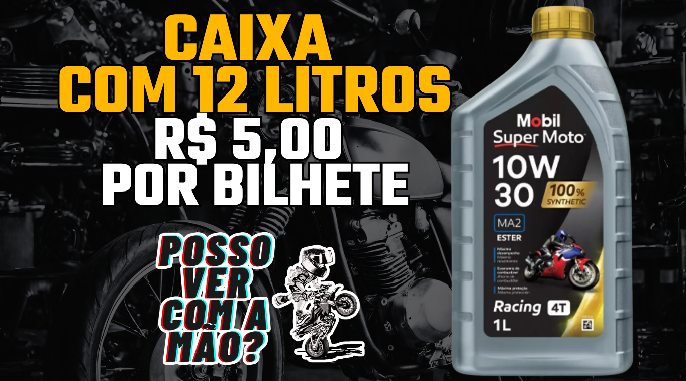 CAIXA 12 LITROS DE OLEO 10W30 10W40 OU 15W50 4T 100% Sintetico - VOCE ESCOLHE AO GANHAR!