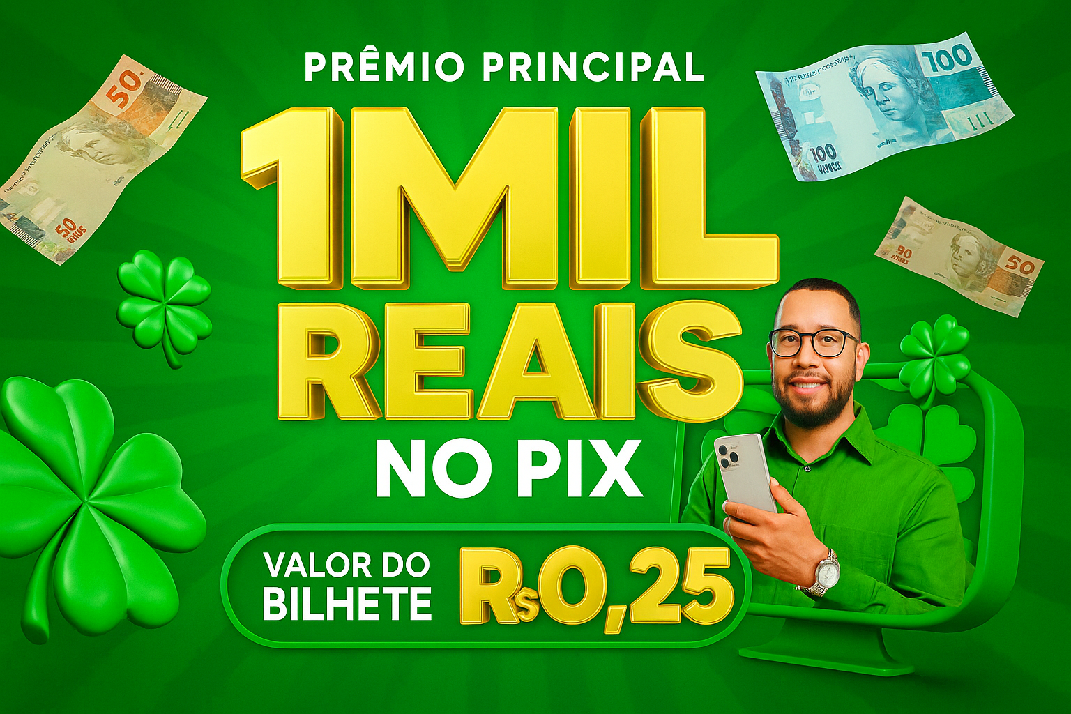 ✅ Ação Premiada 1K — Concorra a R$1.000 no Pix!