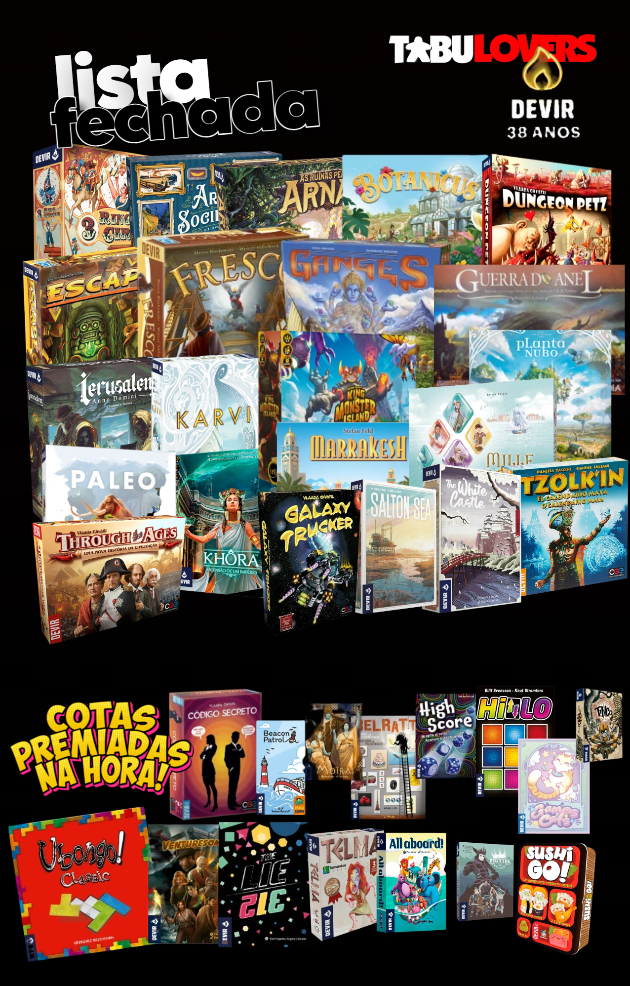 Lista Fechada - Aniversário Devir
