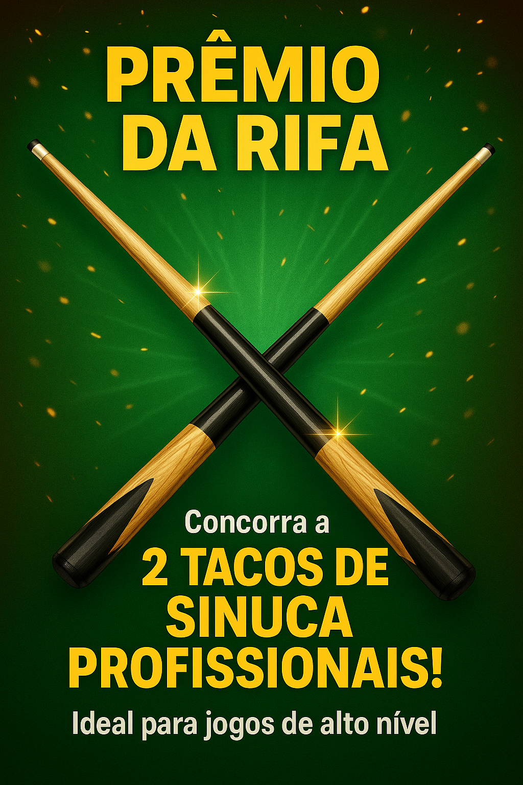 Rifa n°10 - 09/07/25 - 2 taco de sinuca profissional
