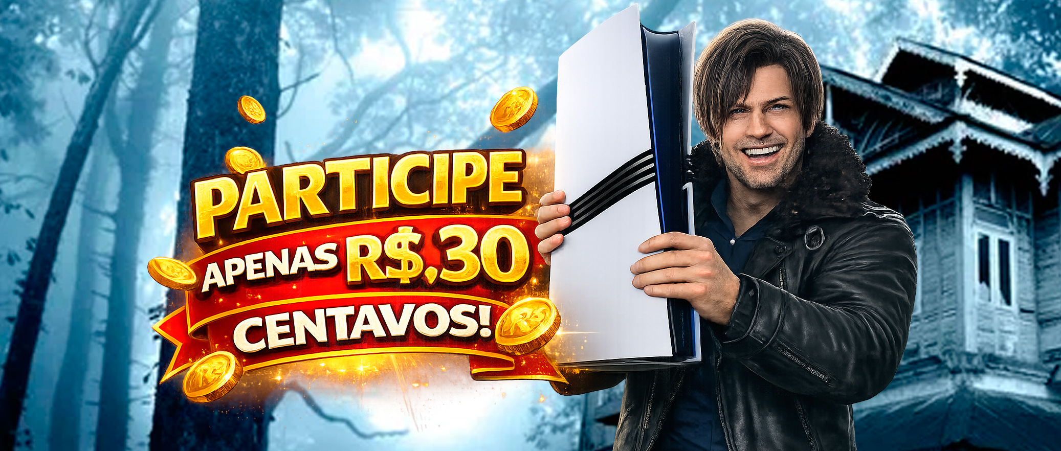 PLAYSTATION 5 EM DOBRO + RESIDENT EVIL REQUIEM