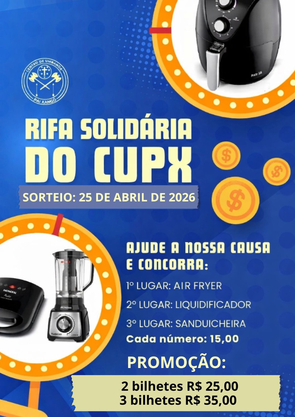 🌿 RIFA SOLIDÁRIA CUPX 🌿
