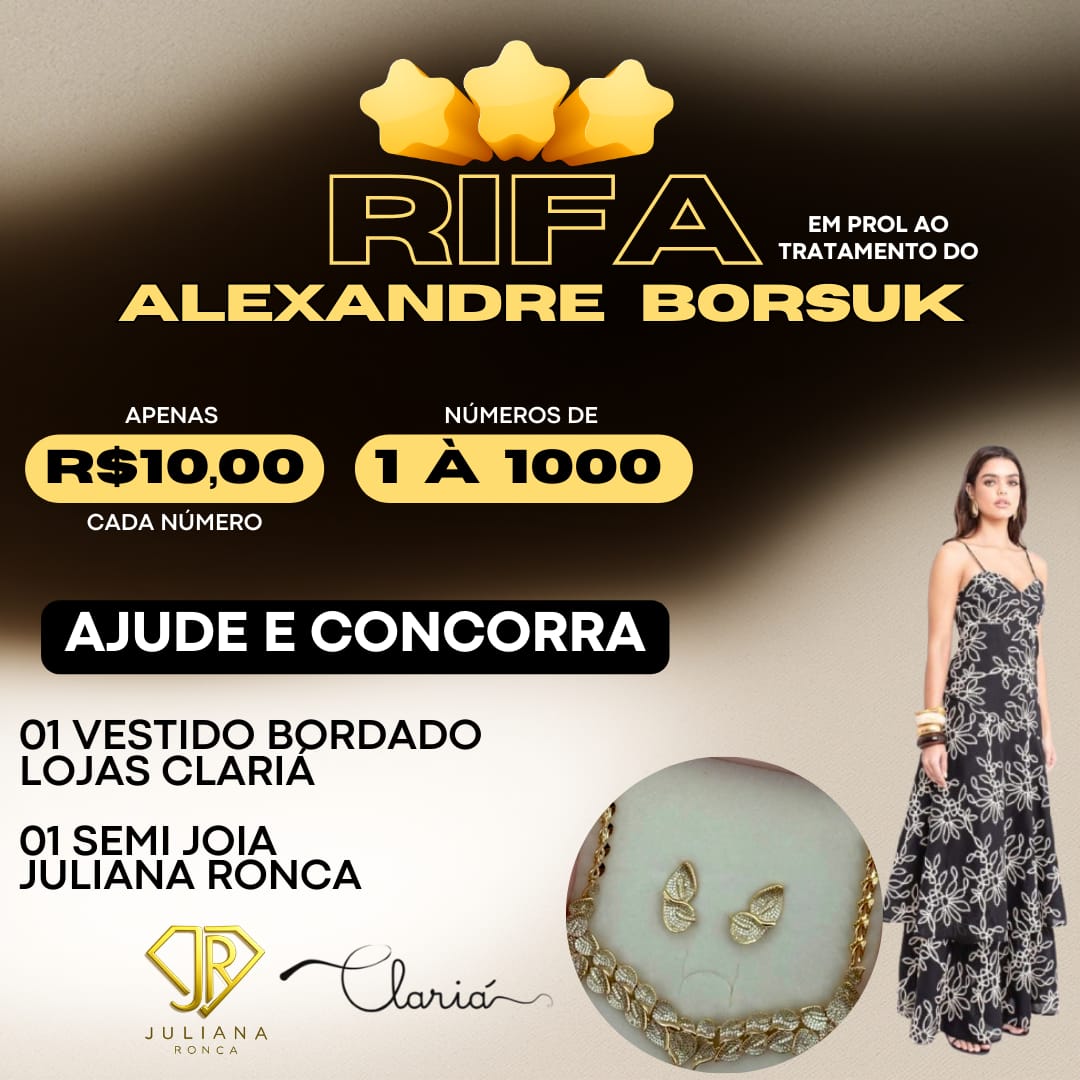 Rifa  em prol ao tratamento  para Alexandre