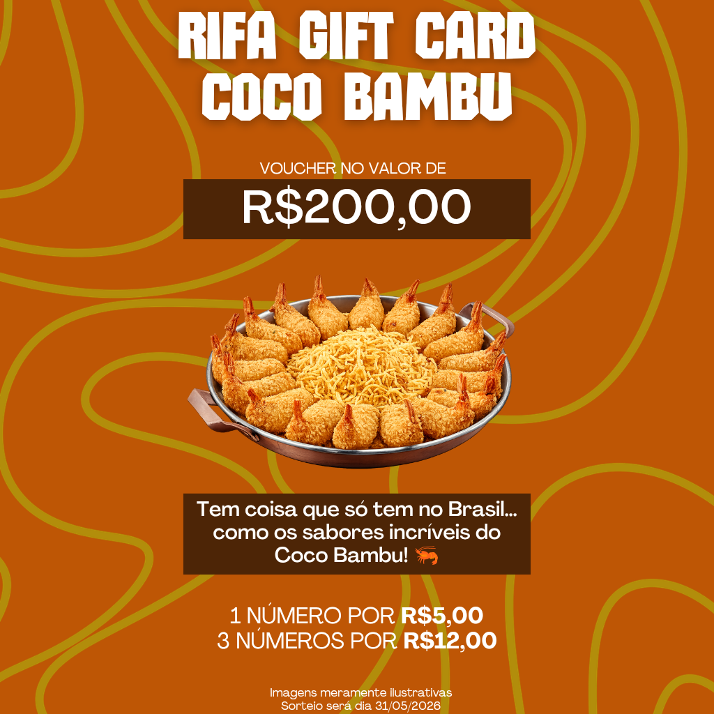 Rifa Gift Card Coco Bambu