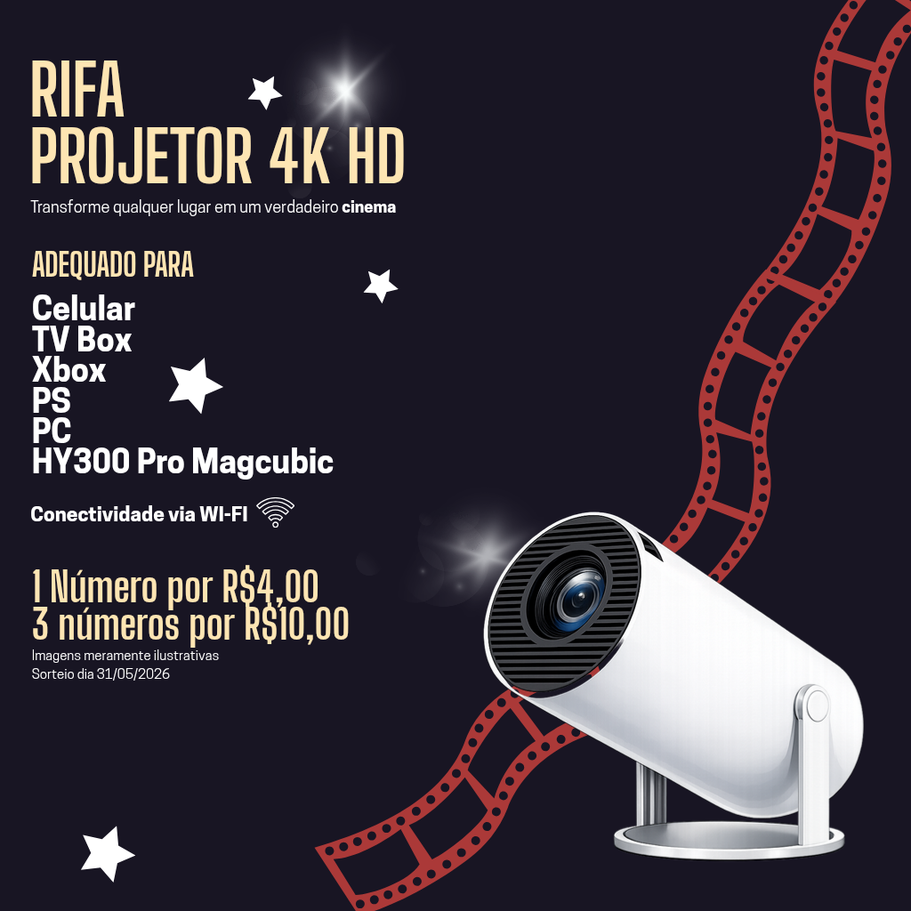 Rifa Projetor 4K HD