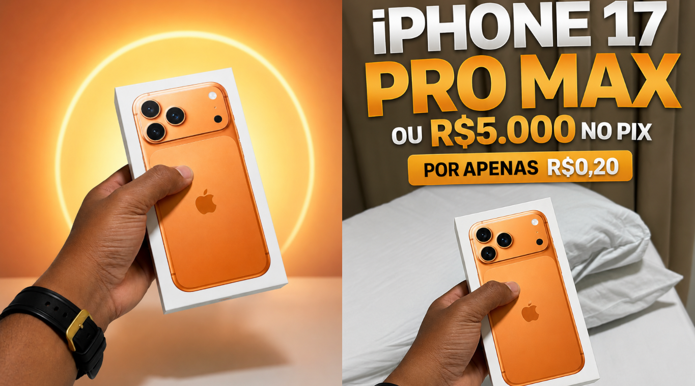 iPhone 17pro max 256G ou 5k no pix🤑