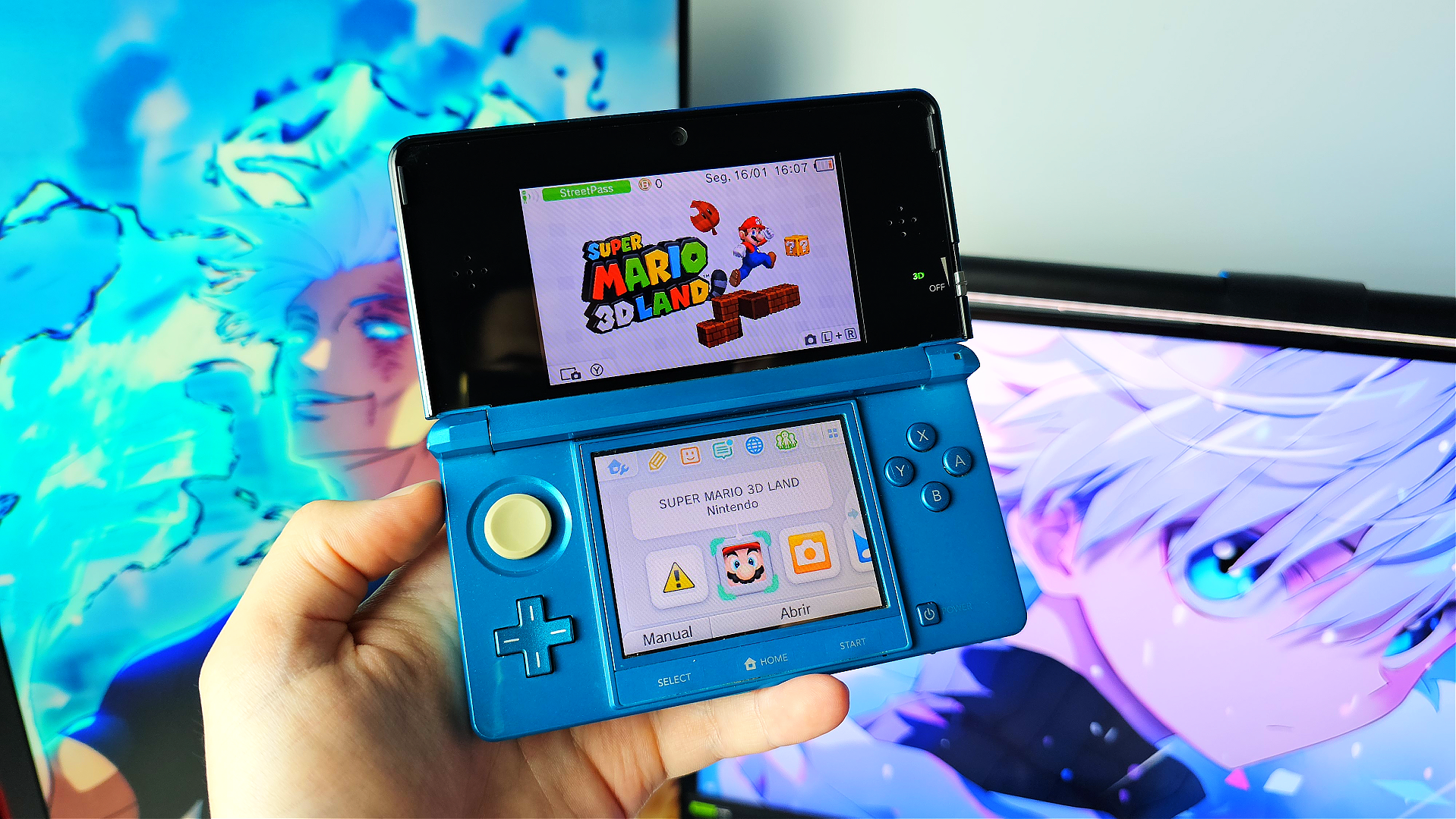 Ação - Nintendo 3DS Aqua Blue