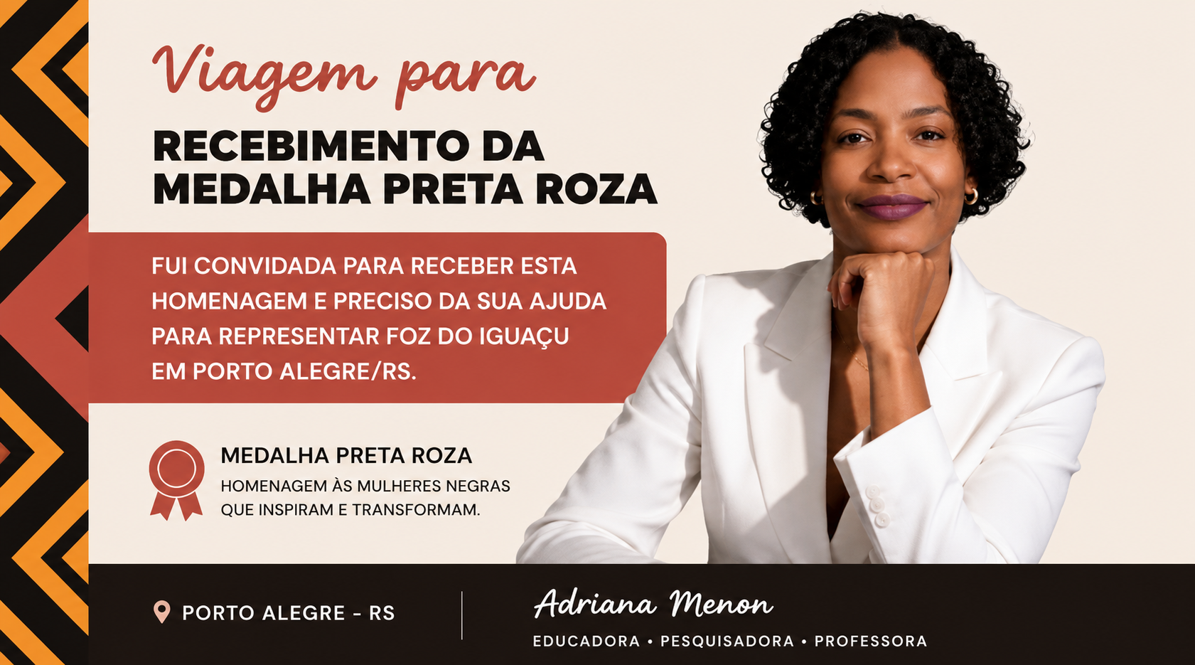 Representando Foz do Iguaçu na Medalha Preta Roza