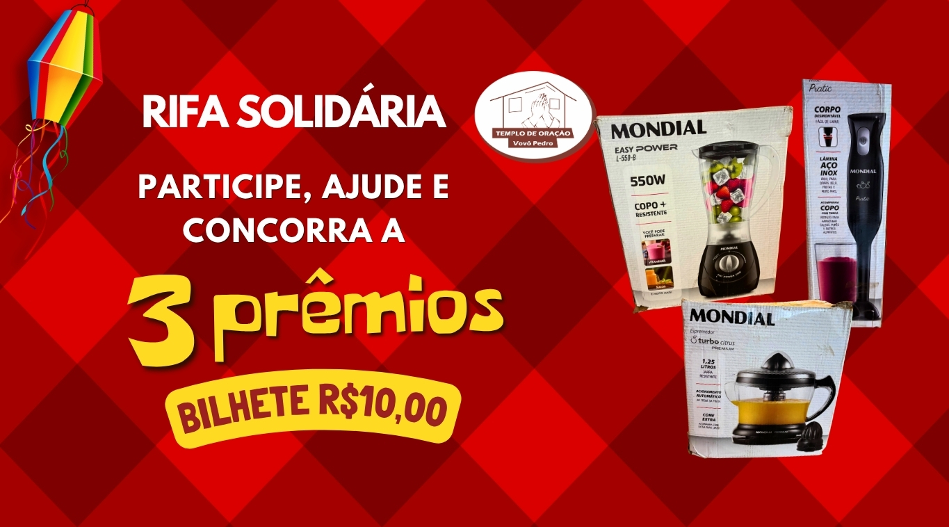 Rifa de São João - 3 prêmios