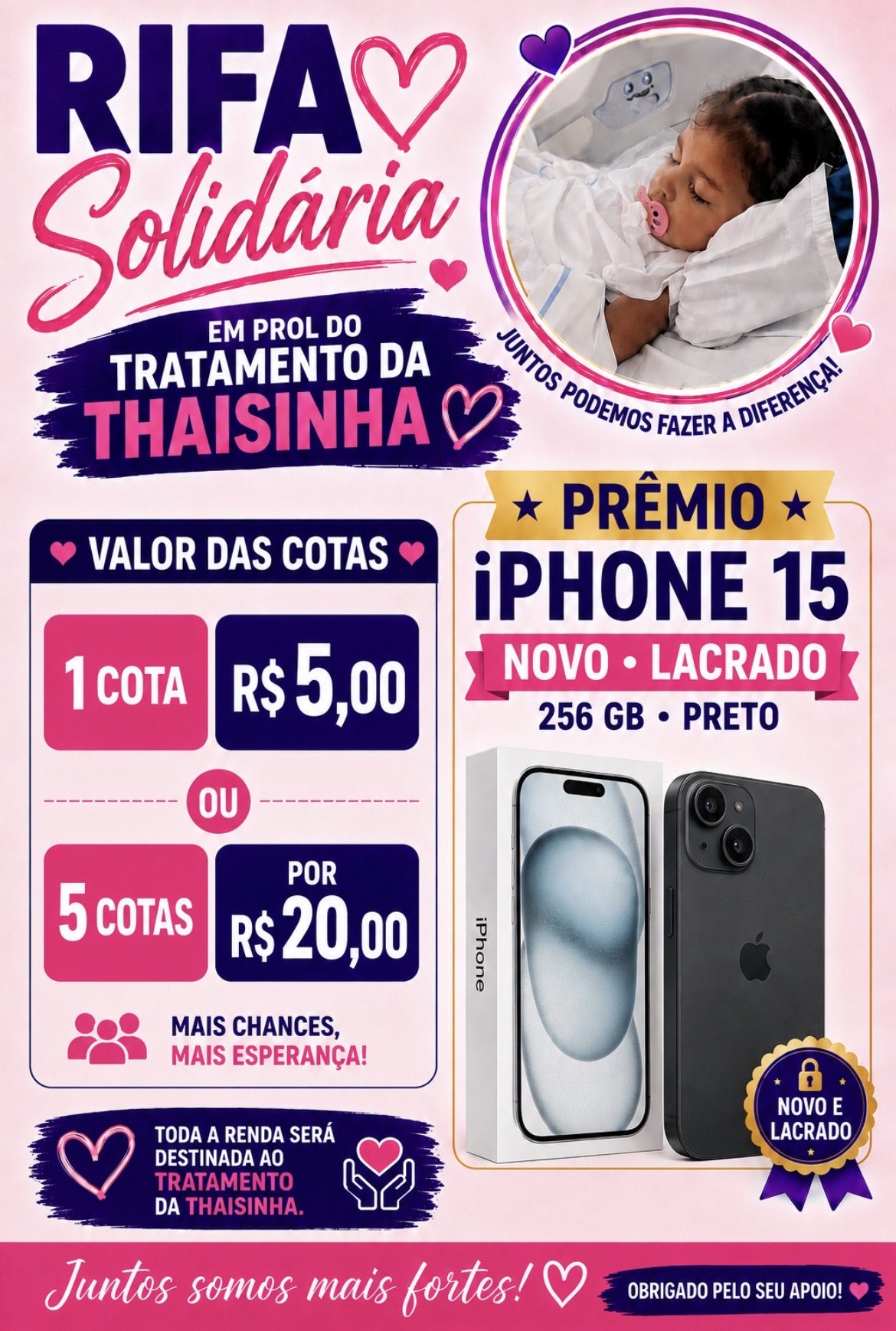 Rifa do iPhone 15 256gb -  LACRADO