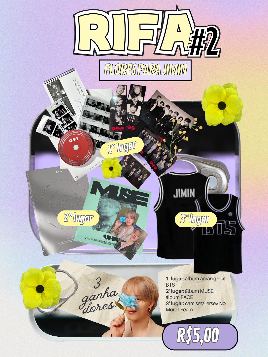 Rifa #2 — Flores para Jimin