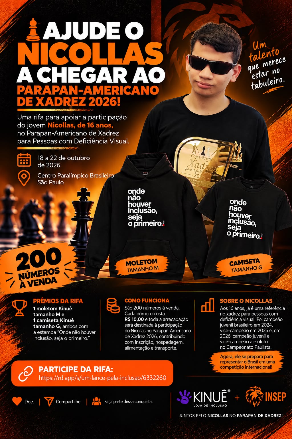 Imagem da campanha Um lance pela inclusão