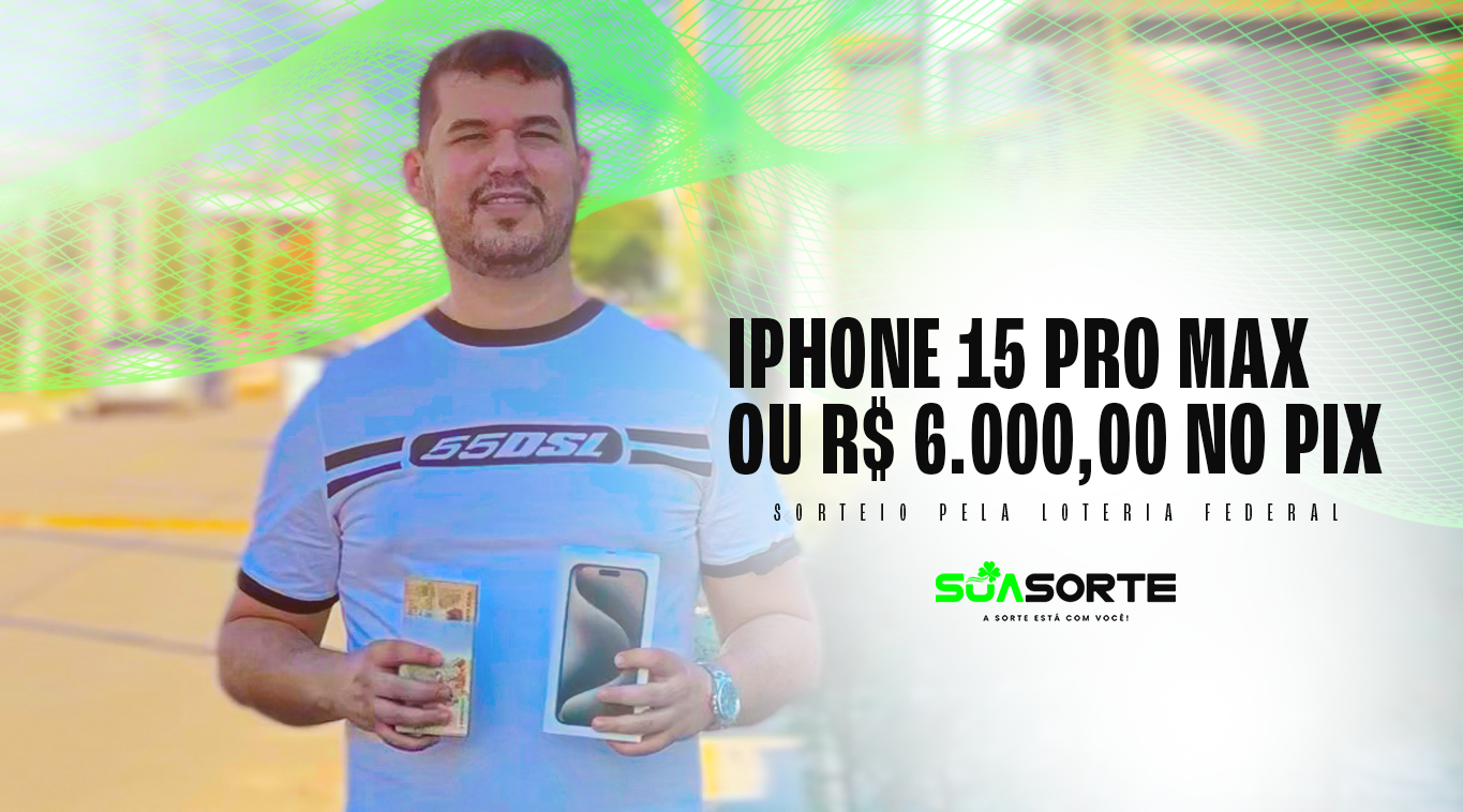 iPhone 15 Pro Max ou R$ 6.000,00 no Pix