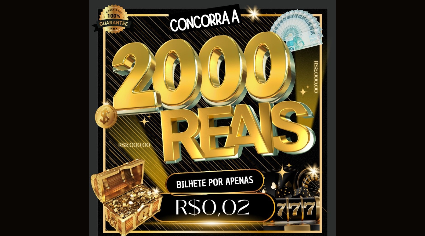 R$2.000 + 3 Bilhetes Premiados! Participe e Mude Seu Dia Por Apenas R$0,02 a cota!